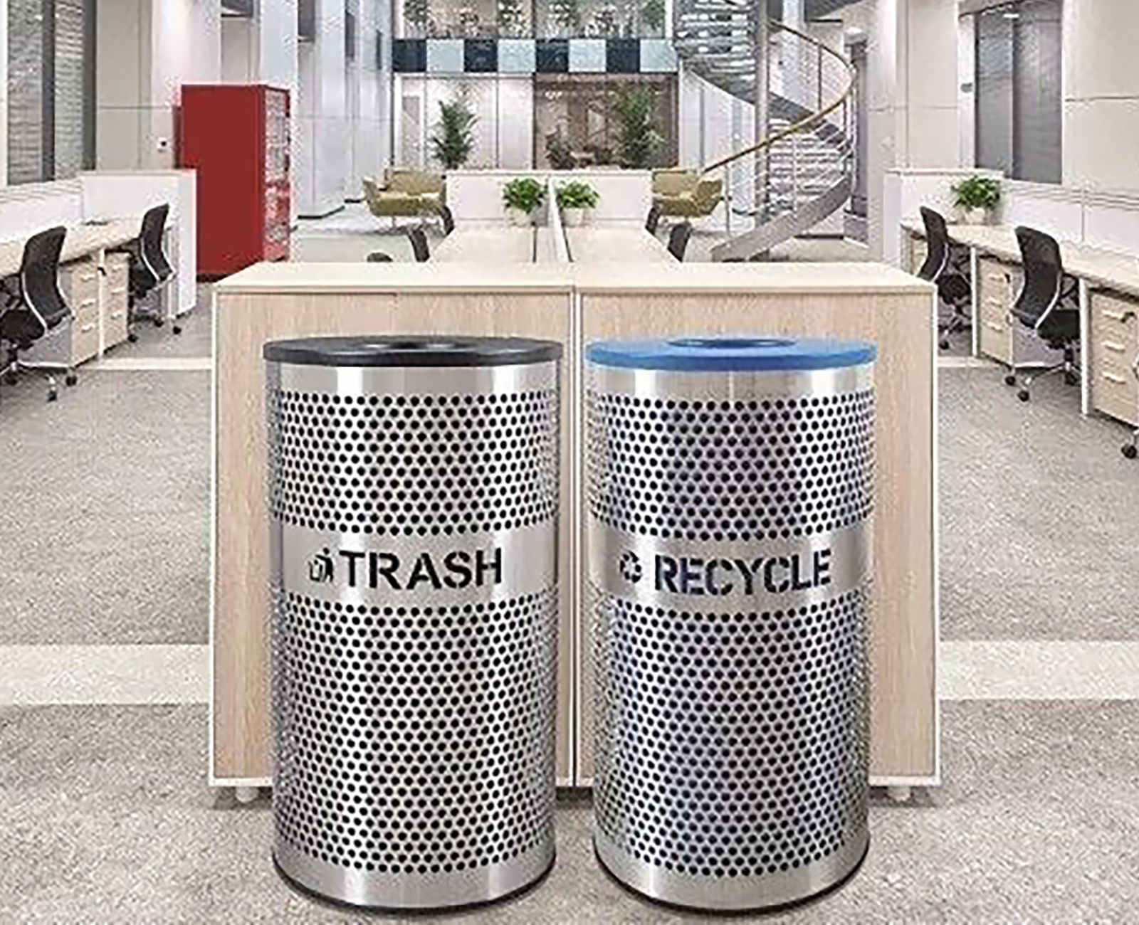 Treetop Products Viva Receptacle & Recycling Container Landscape